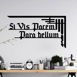 Wallity Si Vis Pacem 1 Escultura de Pared Negra